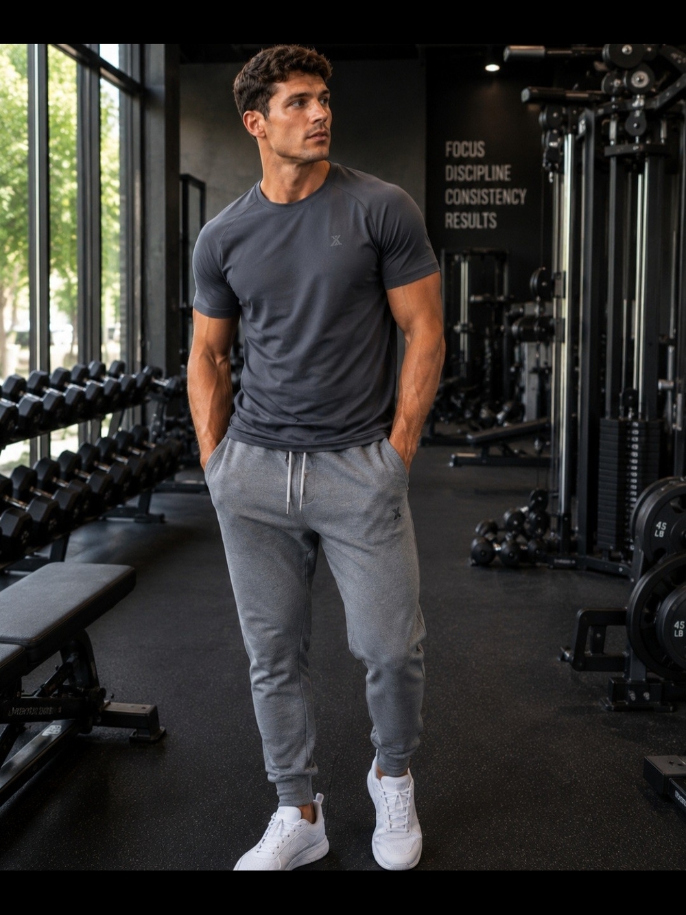 ZeroXposur Men's Athletic Gym Work Out Casual Comfy Sweatpants - Slate Blue